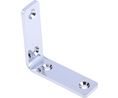 Angled Mounting Bracket 50mm Steel Silver Pack of 10 pieces